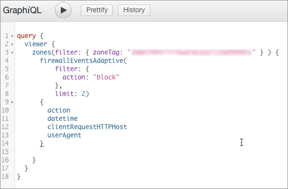 Example query with return fields